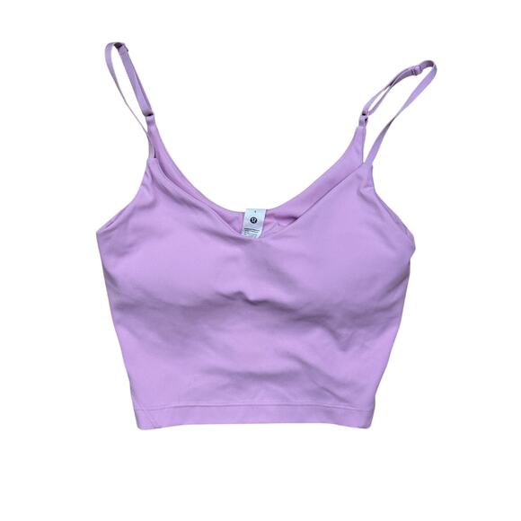 Lululemon Align Cropped Cami Tank Top *Light Support, A/B Cup Vitapink Size 4 - Picture 9 of 10